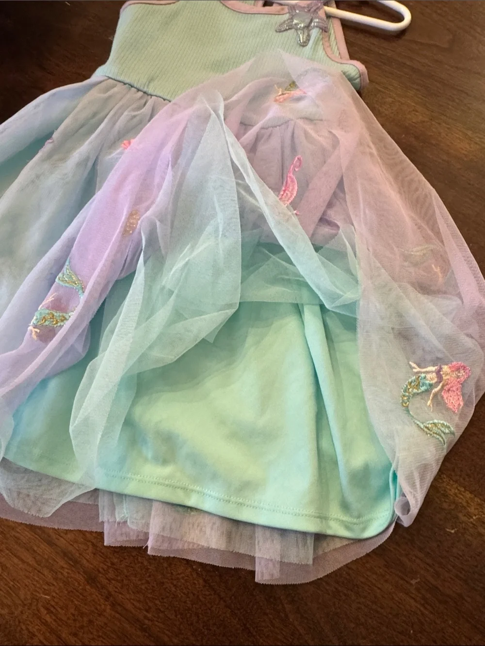 Zunie Girl Light Blue & Pink Mermaid Tulle Dress